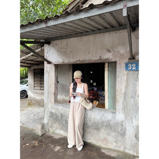 Quần ống suông kaki xếp 2 li Ma Vie