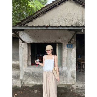 Quần ống suông kaki xếp 2 li Ma Vie
