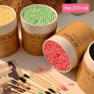 Hộp 200 cái tăm bông, 2 đầu siêu tiện lợi 🌸🌸🌸