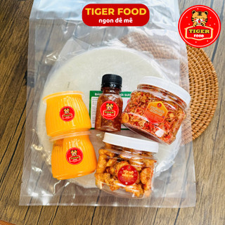Bánh Tráng Sốt Phô Mai TIGER FOOD Bánh tráng phơi sương tóp mỡ + ruốc hành phi + sốt phô mai + sốt trứng muối - sốt tắc