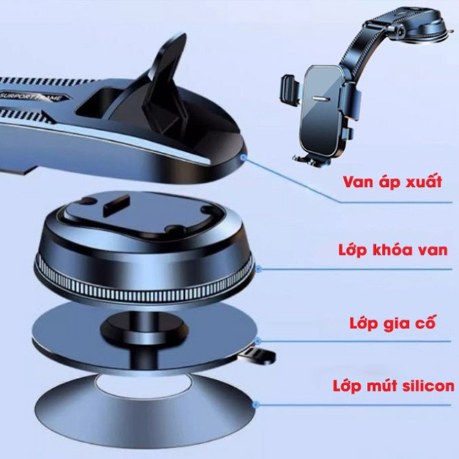 Giá Đỡ Điện Thoại Trên Ô Tô Dán Taplo A29, Không Che Tầm Nhìn, Xoay 360 Độ, Giá Treo Điện Thoại Ô Tô BB-425