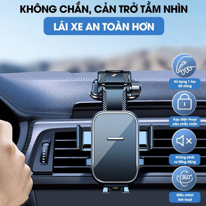 Giá Đỡ Điện Thoại Trên Ô Tô Dán Taplo A29, Không Che Tầm Nhìn, Xoay 360 Độ, Giá Treo Điện Thoại Ô Tô BB-425