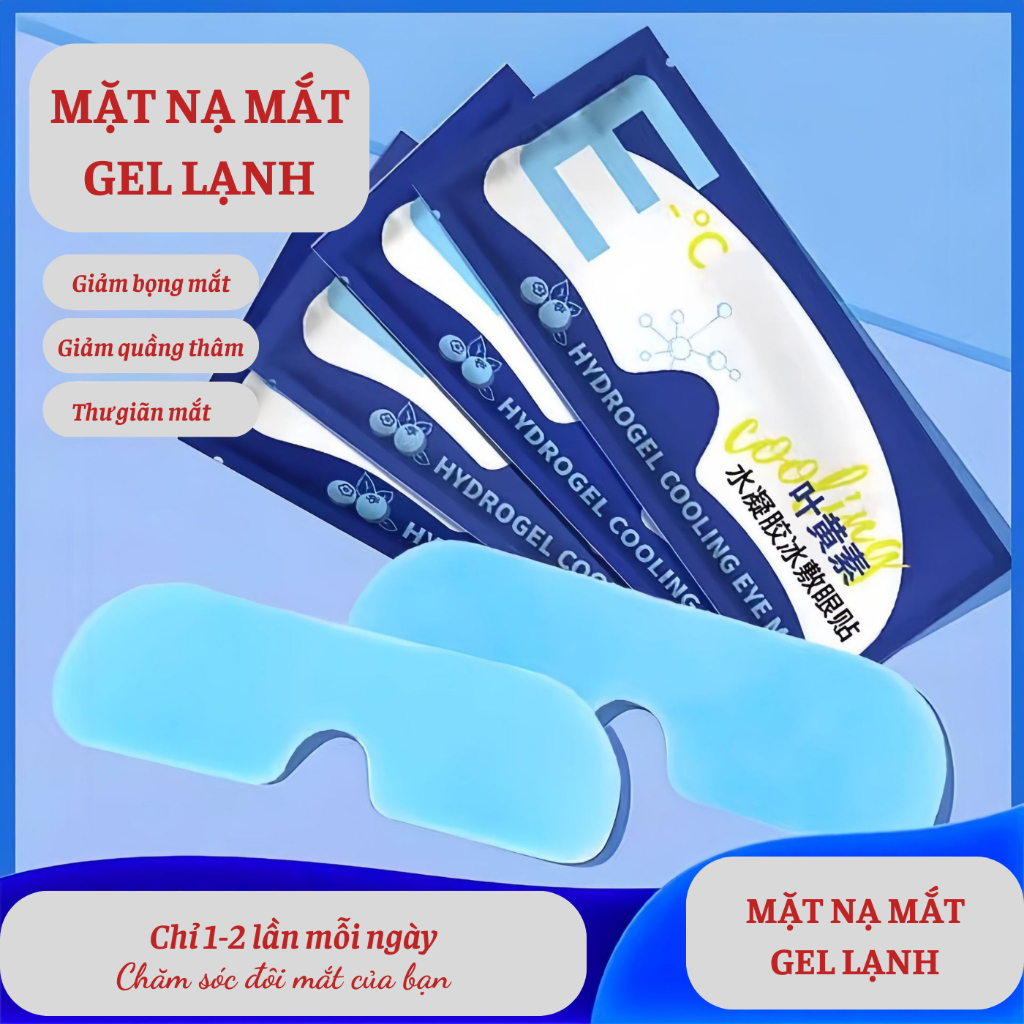 Combo 10 mặt nạ mắt gel lạnh Cool Eyes Mask, giảm bọng mắt, giảm quầng thâm, thư giãn mắt