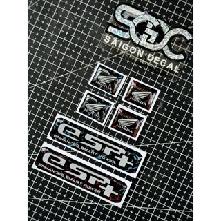 Tem Sticker Nhựa Nổi Phản Quang 3M - Mẫu In Phản Quang Carbon Forget / Logo Honda Mẫu In Forget |SGDC - 1 Cái|