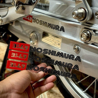 Tem Sticker DTF Dán Gắp Honda, Yamaha Yoshimura - 2 Màu Tuỳ Chỉnh Trắng & Đen ( 1 Cái )