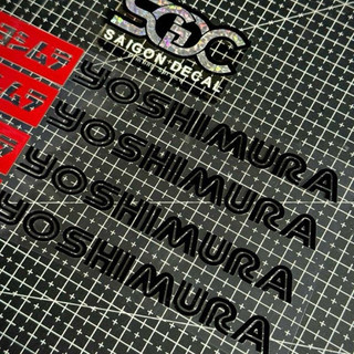 Tem Sticker DTF Dán Gắp Honda, Yamaha Yoshimura - 2 Màu Tuỳ Chỉnh Trắng & Đen ( 1 Cái )