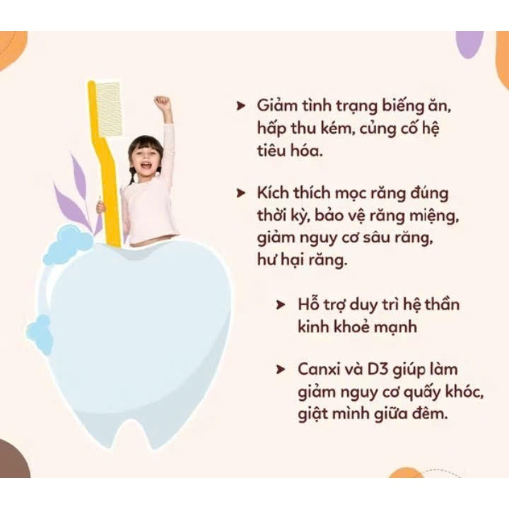 Bộ đôi sản phẩm DHA và canxi dành cho bé 4m+ chính hãng Healthy Care lọ 60 viên