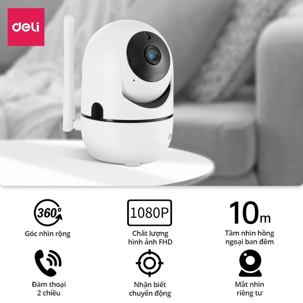 SALE 15 [Có Sẵn] Camera trong nhà Deli ES104 FullHD | Shopee Việt Nam