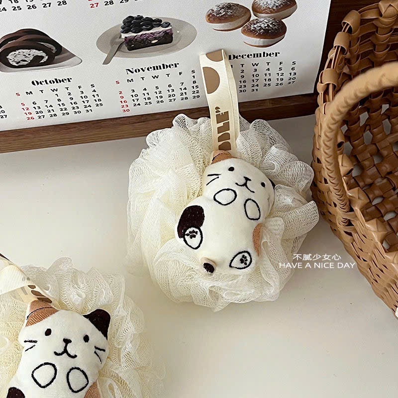 Bông tắm tạo bọt hình chú mèo siêu cute