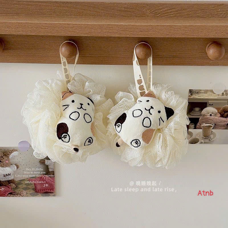 Bông tắm tạo bọt hình chú mèo siêu cute