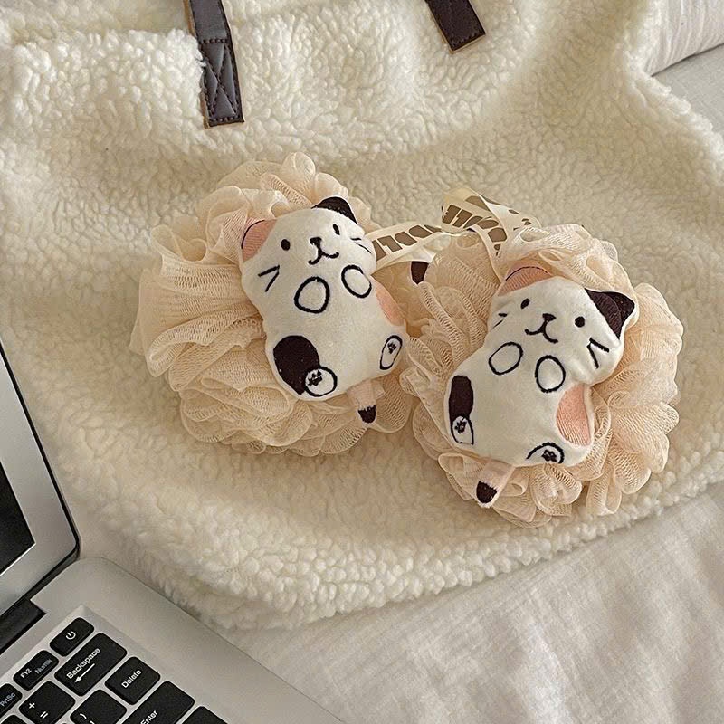 Bông tắm tạo bọt hình chú mèo siêu cute