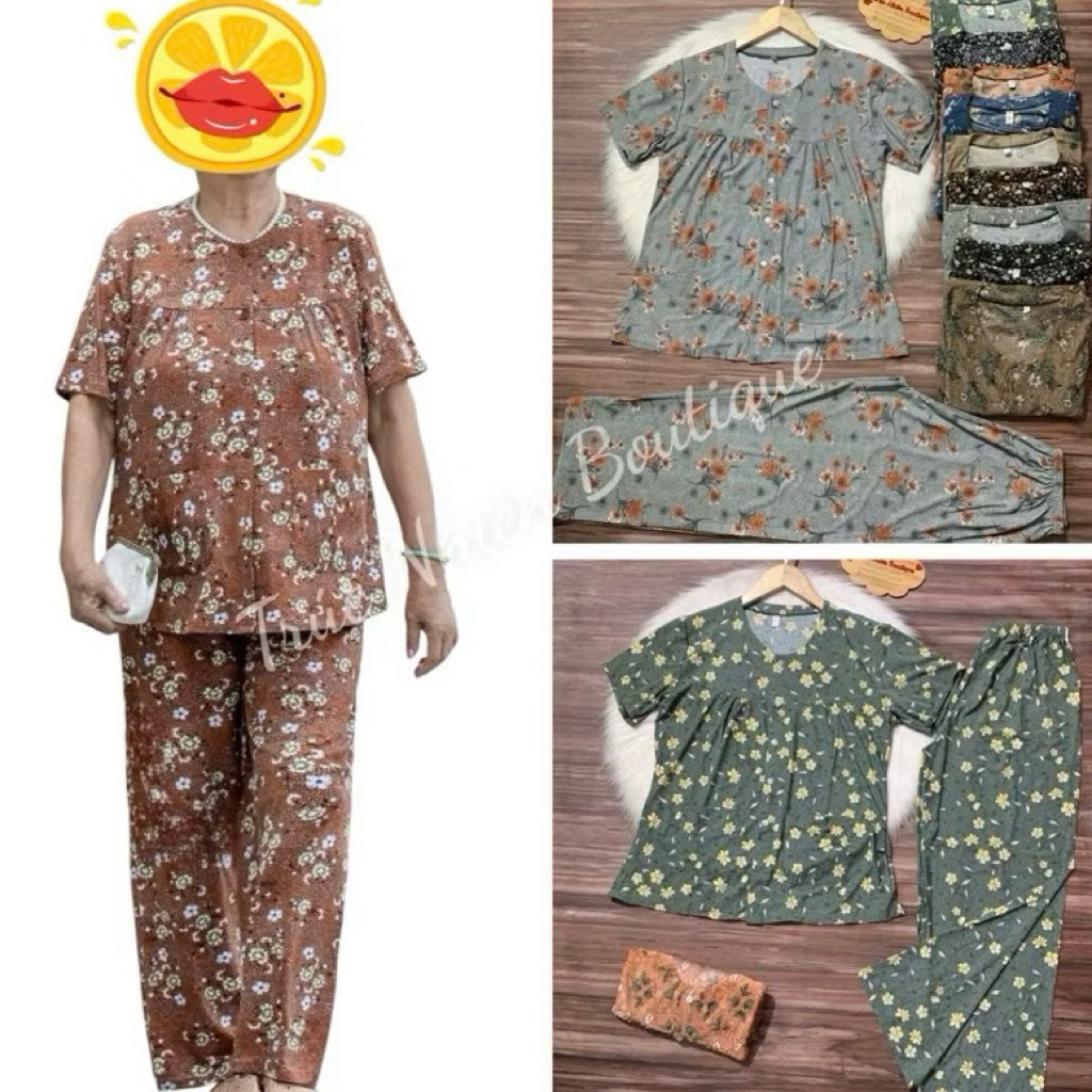 Đồ bộ trung niên dài thun lạnh bà già 2 túi nhiều size 40-70kg