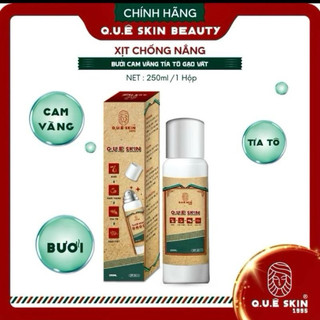 XỊT CHỐNG NẮNG HOT body Quê Skin spf55+ (250ml) hỗ trợ nâng tone dưỡng body