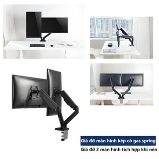Giá treo 2 arm màn hình 17-34 inch 9 kg Xoay 360° và điều chỉnh đa  Góc điều chỉnh từ Không cần khoan
