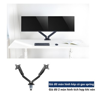 Giá treo 2 arm màn hình 17-34 inch 9 kg Xoay 360° và điều chỉnh đa  Góc điều chỉnh từ Không cần khoan
