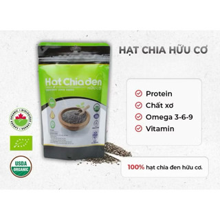 Hạt chia đen hữu cơ 100% organic túi 500g chính hãng