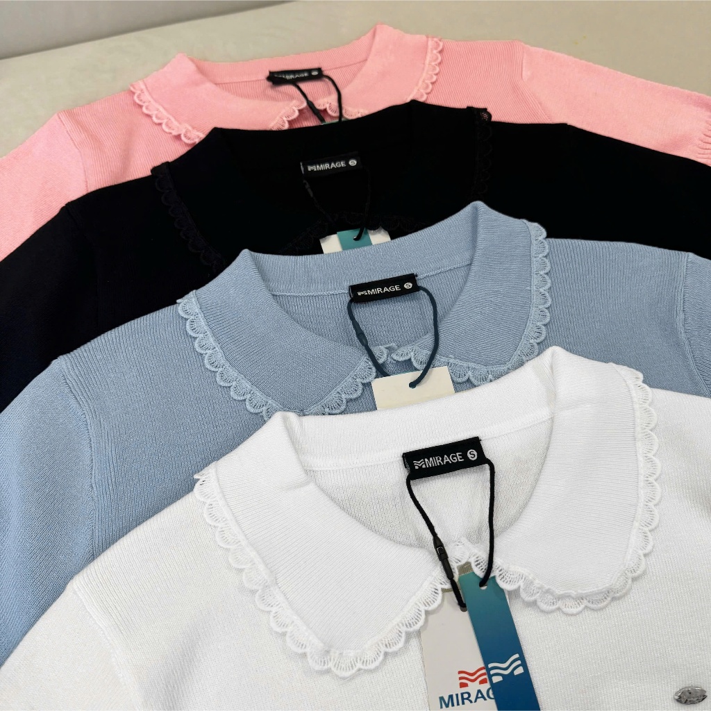 Áo Len Mirage Cổ Bèo Local Brand Chất Len Mongtoghi Mềm Mịn Thoáng Mát.