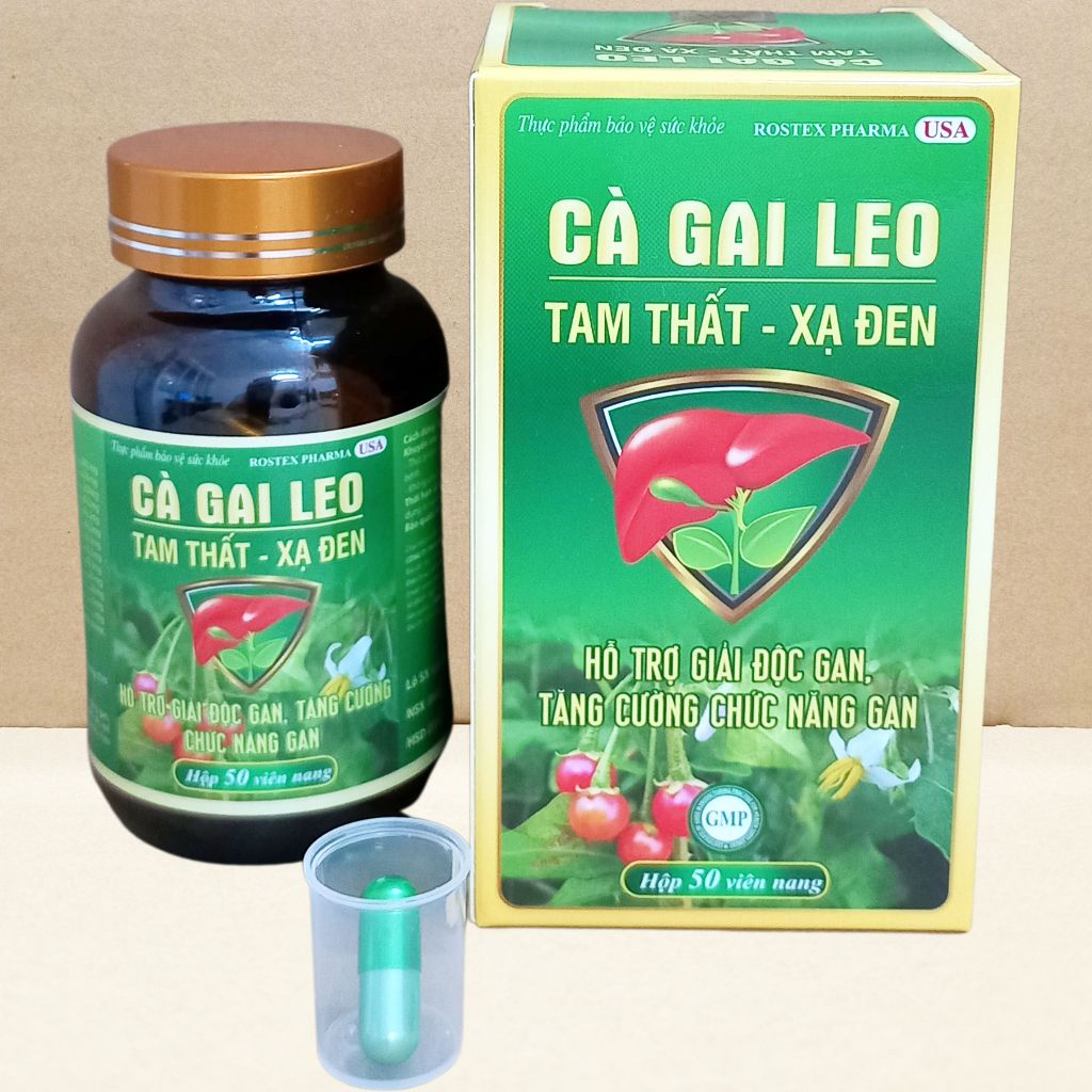 Combo 3 Hộp Cà Gai Leo Tam Thất - Xạ Đen Chai - Rostex - Vinaphar - Vitamin Chữa Lành