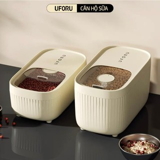 Thùng Đựng Gạo UFORU Nắp Kéo Chất Liệu Nhựa PP Cao Cấp Chống Bụi Bẩn Ẩm Mốc 3 Loại 5KG, 10KG, 15KG - UFM309