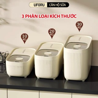 Thùng Đựng Gạo UFORU Nắp Kéo Chất Liệu Nhựa PP Cao Cấp Chống Bụi Bẩn Ẩm Mốc 3 Loại 5KG, 10KG, 15KG - UFM309