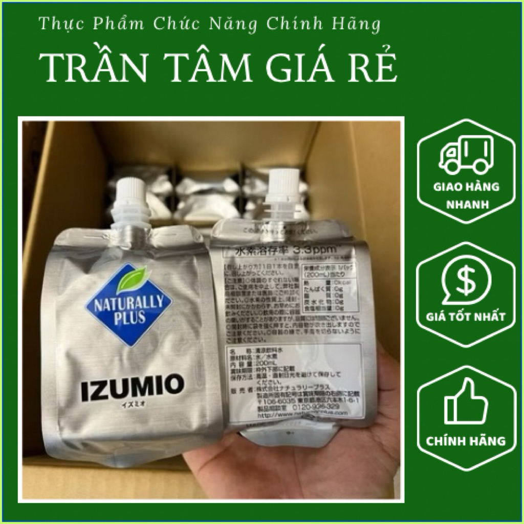 Nước Hydro IZUMIO Naturally Plus – Bổ sung Hydro chống oxy hóa, hỗ