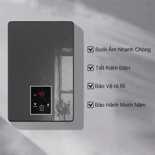 Máy Nước Nóng Trực Tiếp LCD Thông Minh – Cảm Ứng Hiện Đại, Chống Giật Tuyệt Đối, Kèm Vòi Sen Tiện Lợi
