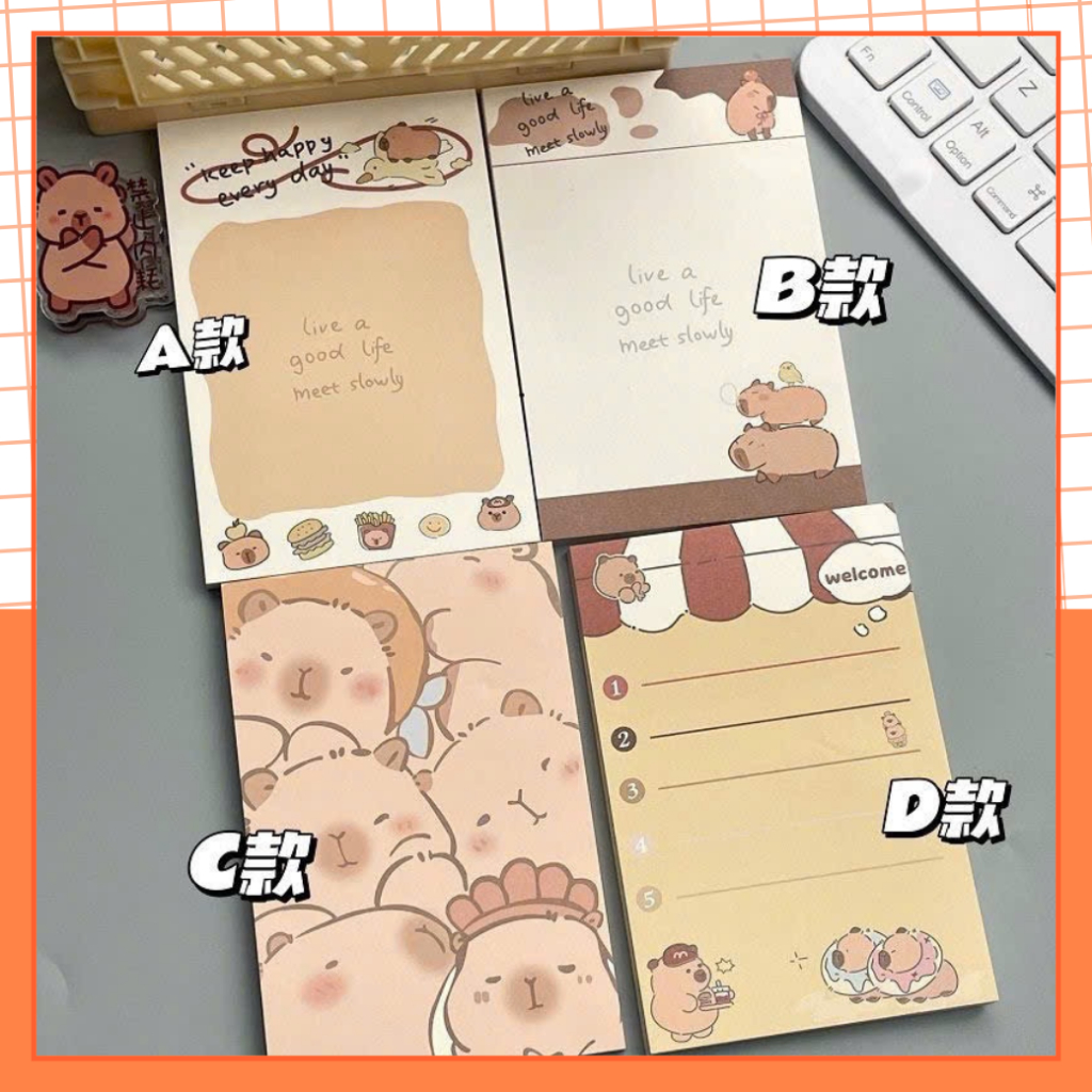 Giấy Note A7 Capybara Nâu Kem 50 Trang – Giấy Ghi Chú Dễ Thương, Trang Trí Sổ Tay, Planner | BigBuy360 - bigbuy360.vn