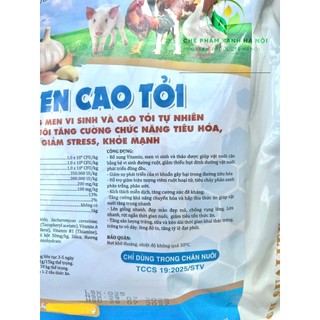 Men Cao Tỏi Cao Cấp Túi 1kg. Men Sống Cao Tỏi Cho Gia Súc, Gia Cầm, Vật Nuôi Tiêu Hóa Tốt - Tăng đề Kháng và Lớn Nhanh.