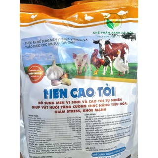 Men Cao Tỏi Cao Cấp Túi 1kg. Men Sống Cao Tỏi Cho Gia Súc, Gia Cầm, Vật Nuôi Tiêu Hóa Tốt - Tăng đề Kháng và Lớn Nhanh.