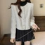 Áo Dạ Tweed mẫu mới màu trắng tiêu kèm túi thu đông cho nữ hàng QCCC-TD146