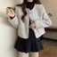 Áo Dạ Tweed mẫu mới màu trắng tiêu kèm túi thu đông cho nữ hàng QCCC-TD146