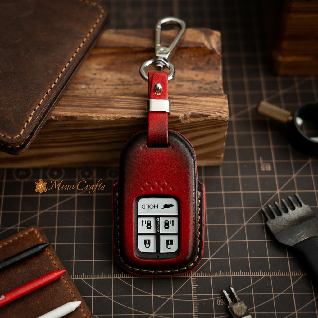 Mino Crafts - Bao da chìa khóa Honda  CR-V HR-V BR-V , Chế tác thủ công, Da bò thật
