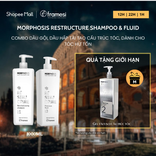 Combo Dầu Gội Xả Framesi phục hồi tái tạo cấu trúc tóc, dành cho tóc hư tổn MORPHOSIS REVITALISING RESTRUCTURE 1000ML