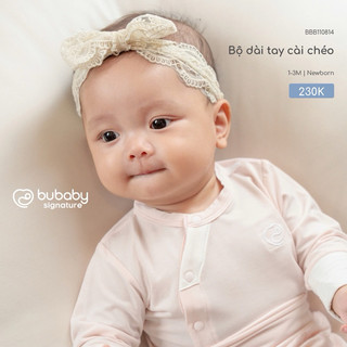 BuBaby BBB110814 Bộ dài tay cài chéo cao cấp cho bé trai và bé gái chất liệu sợi tre mềm mại mỏng nhẹ an toàn