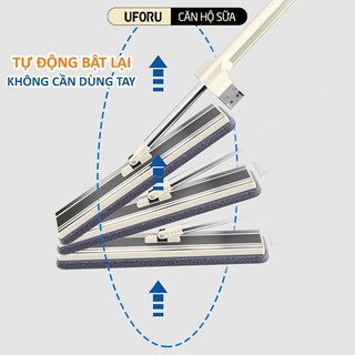 Cây Lau Nhà Vắt Tay UFORU Bàn Lau 40cm Xoay 360 Độ Bông Lau Dày Dặn Thấm Hút Tốt - UFM682