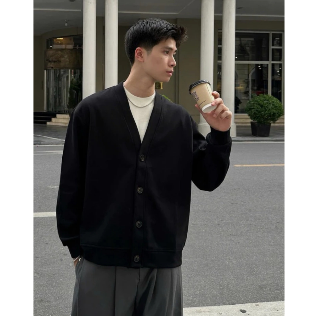 Áo khoác nỉ Cardigan R nỉ ngoại mềm mịn, áo khoác thời trang nam nữ siêu xinh - unisex K1
