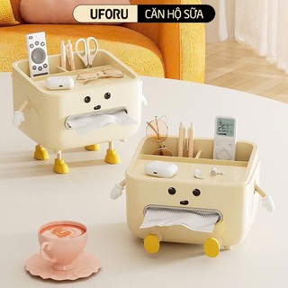 Hộp Đựng Đồ Đa Năng Để Bàn UFORU Để Điều Khiển, Bút Viết, Sổ Tay, Chìa Khóa...Có Gắn Phụ Kiện Trang Trí - UFM755