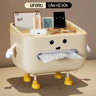 Hộp Đựng Đồ Đa Năng Để Bàn UFORU Để Điều Khiển, Bút Viết, Sổ Tay, Chìa Khóa...Có Gắn Phụ Kiện Trang Trí - UFM755