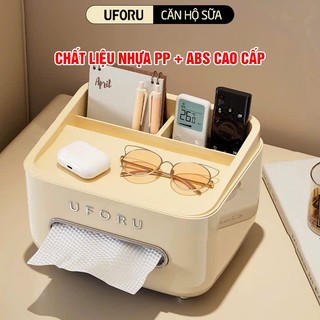 Hộp Đựng Đồ Đa Năng Để Bàn UFORU Để Điều Khiển, Bút Viết, Sổ Tay, Chìa Khóa...Có Gắn Phụ Kiện Trang Trí - UFM755