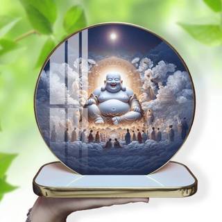 [TRANH PHẬT GIÁO] Tranh Bo Viền Cao Cấp - Tranh Tròn Để Bàn Trang Trí Phòng - Tranh Tròn Để Bàn Phật Giáo (Kèm Đế)
