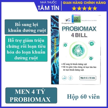 Men tiêu hóa PROBIOMAX bổ sung 4 tỷ lợi khuẩn có ích cho đường ruột hỗ trợ chứng rối loạn tiêu hóa