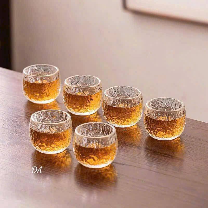 SET 6 CỐC, LY THỦY TINH DÁNG BẦU UỐNG TRÀ SIÊU ĐẸP