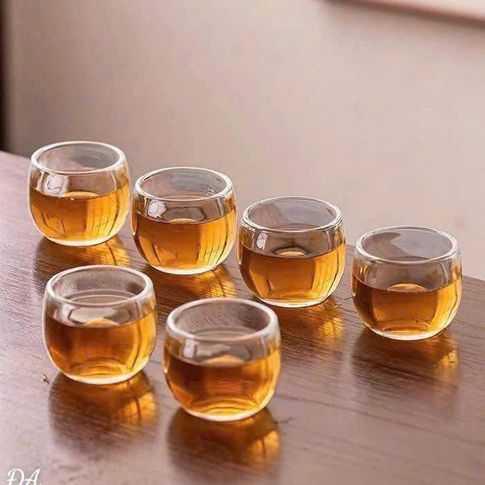 SET 6 CỐC, LY THỦY TINH DÁNG BẦU UỐNG TRÀ SIÊU ĐẸP