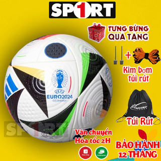 Quả bóng đá Euro24 Size 5, banh bóng đá đúc mẫu mới nhất + Tặng kim bơm, túi lưới Bảo Hành Da 12 Tháng mẫu mới