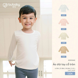 BuBaby BSR310400 Áo dài tay cổ tròn cao cấp chất liệu mềm mại nhẹ nhàng an toàn trên da bé phù hợp cho bé trai và bé gái