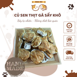 Bành Thưởng Snack Cho Chó Mèo Củ Sen Thịt Gà Sấy Khô Handmand Không Chất Bảo Quản