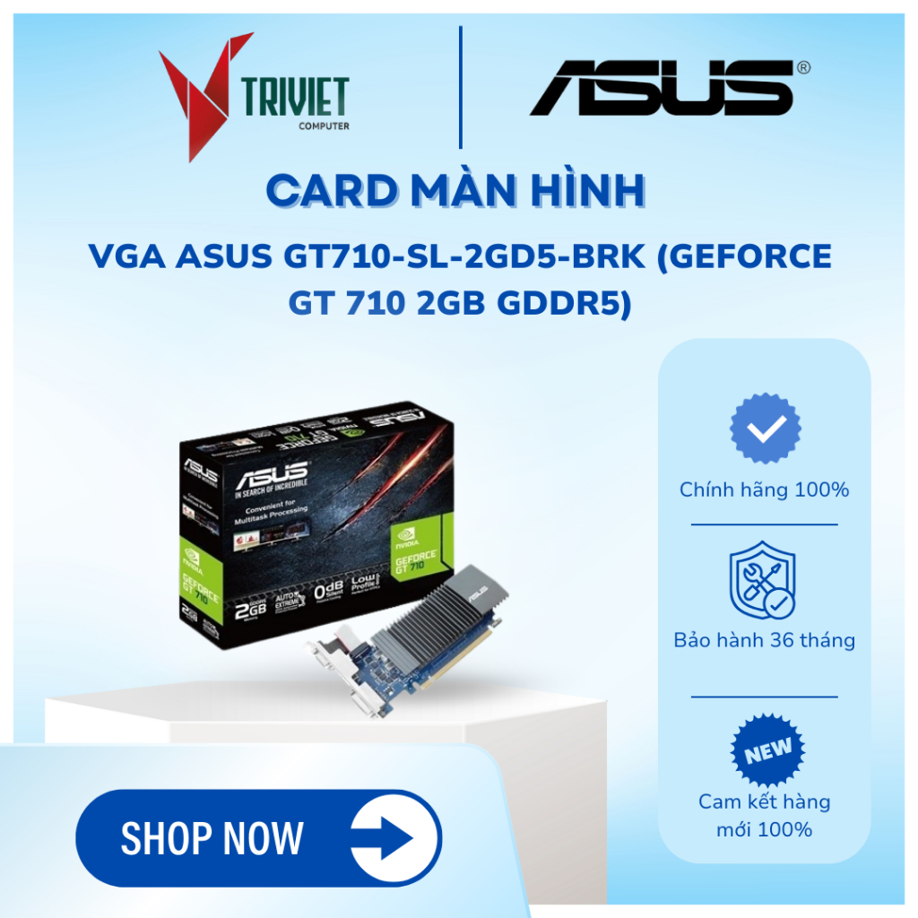 [Deal Hot] Card màn hình VGA Asus GT710-SL-2GD5-BRK (GeForce GT 710 2GB ...