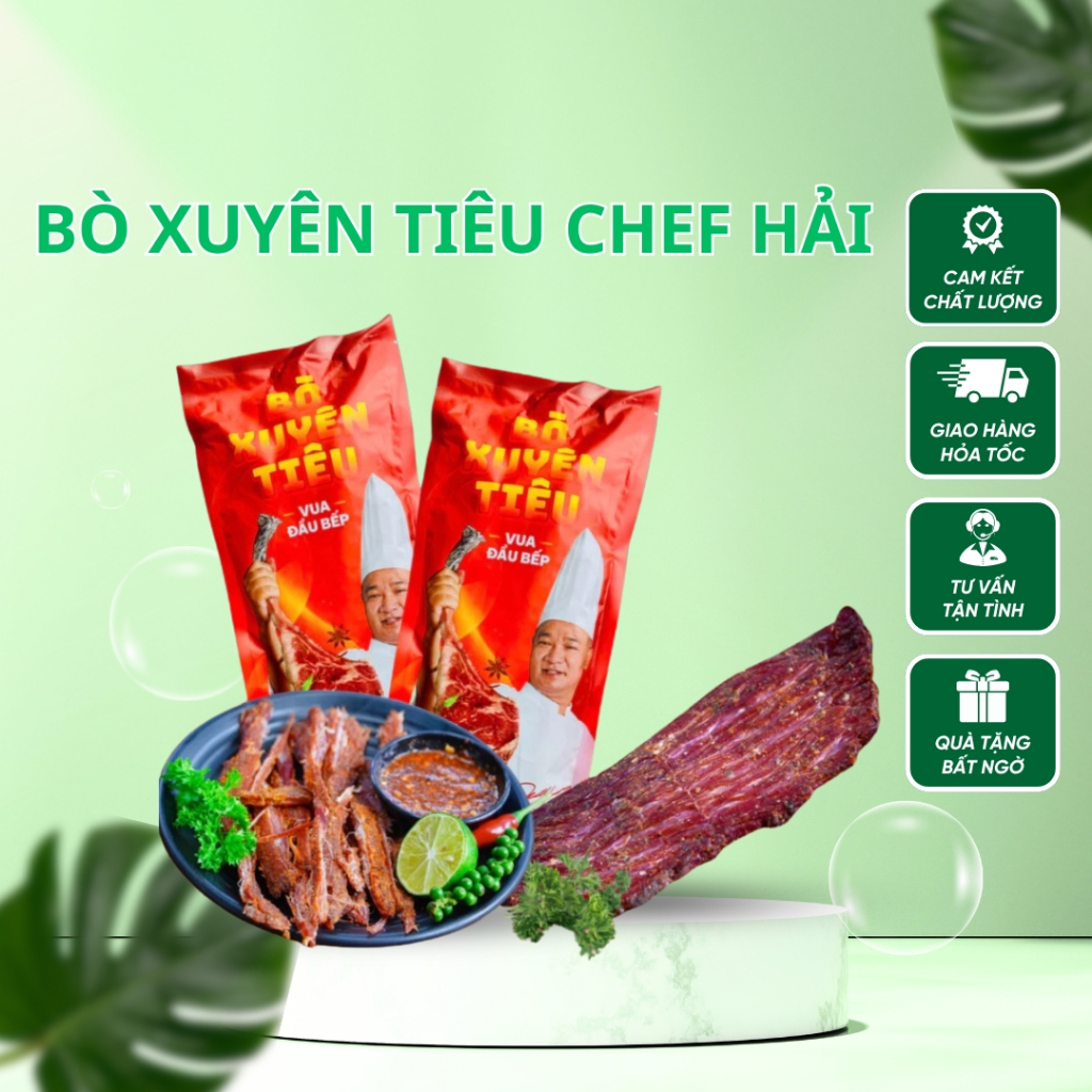 Bò Xuyên Tiêu Sấy Dẻo Có Muối Chấm – Chef Hải Masterchef | Thịt Bò Mông ...
