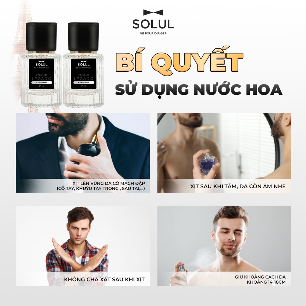 Nước Hoa Nam SOLUL PREMIUM 30ml-Hương Thơm Cuốn Hút,Đẳng Cấp Phái Mạnh, Quà Tặng Bạn Trai Sang Trọng