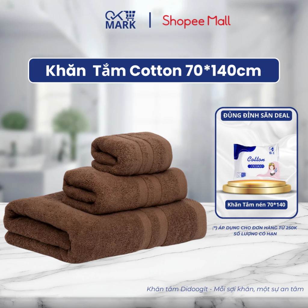 Khăn tắm DIDOOGLT 100% cotton 70x140cm
